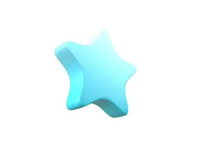 Star Emoji v2 003 Low-poly 3D model