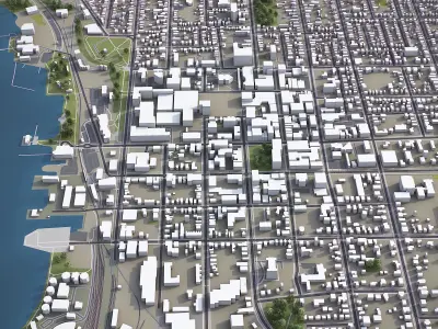 Burlington Airport Low-poly 3D model