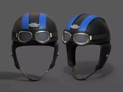 Helmet scifi military pilot fantasy armor  Low-poly 3D model