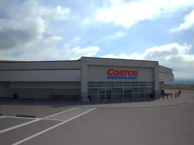 COSTCO WAREHOUSE Render Render PBR Ultra high quality Low-poly 3D model