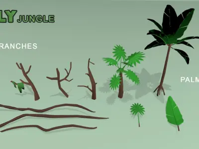 POLY Jungle Low-poly 3D model