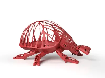 Ladybird Dust Voronoi Low-poly 3D model