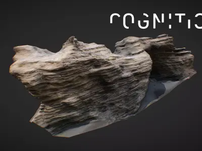 Iceland Tidal Rocks 01 Low-poly 3D model