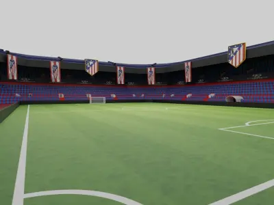 Atletico Madrid Football Stadium Low-poly 3D model