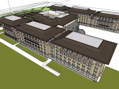 vacation spot-Resort-Fashion Leisure Hotel-0152 3D model