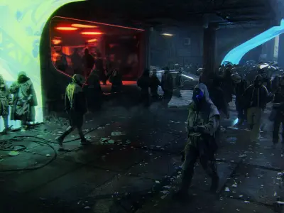 Cyberpunk Street Crowd Modular Character Asset Pack 3D model