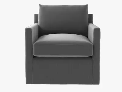 Restoration Hardware Oliver Track Arm Swivel Chair 3D model