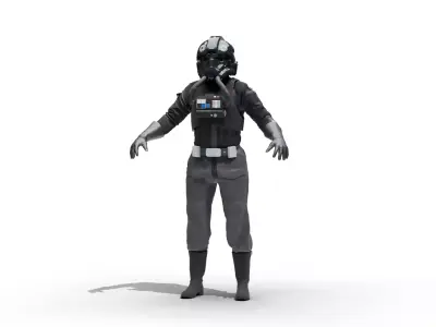 TIE Pilot - Star Wars Low-poly 3D model