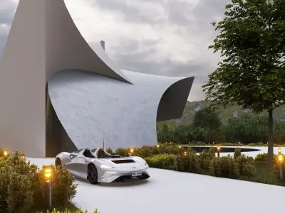 Metaverse House Modern House Low Poly Futuristic House Design Low-poly 3D model