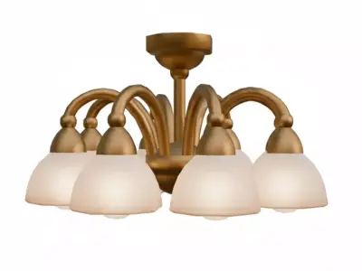 Cute Victoria Classic Chandelier 8 Light Low-poly 3D model