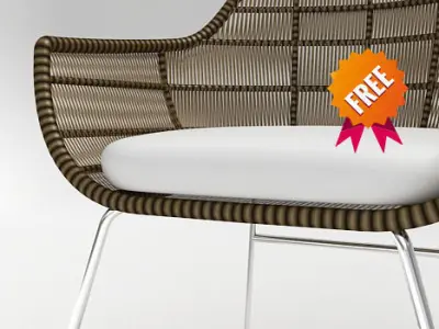 Crinoline C2PF Armchair BeB Free 3D model