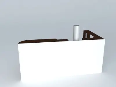 Kitchen design with equipment  3D model