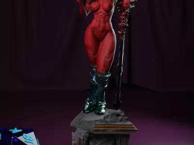 Karlach NSFW BG3 - 32mm and 75mm mini 3D print model