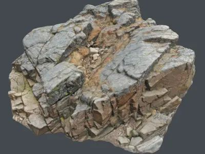 3d scanned rock cliff Y 3D model
