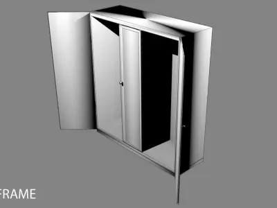 Wardrobe 4 cabinet 3D model