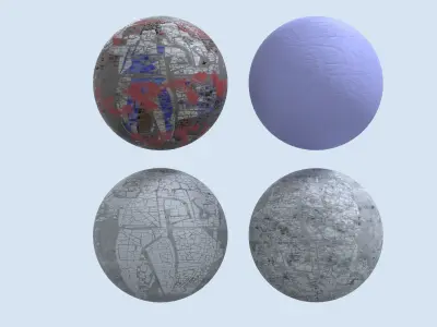 Pack of textures of tiles and mosaic  3D model