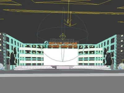Concert party carnival stage 111 3D model