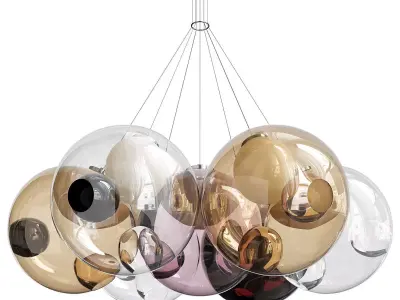 Bocci cluster Low-poly 3D model