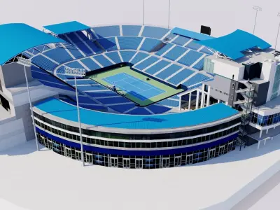Lindner Family Tennis Center - Cincinnati Low-poly 3D model