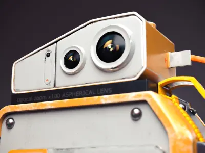 Radio sci-fi Low-poly 3D model