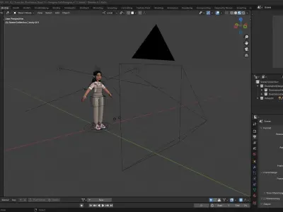 Cartoon Designer Girl Woman Illustration 3D model