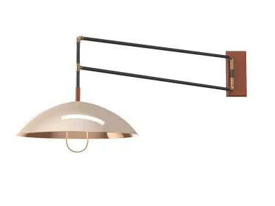 Steel Swing Dome Wall Light 3D model
