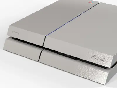 Sony PlayStation 4 Game Console 20th Anniversary Edition Low-poly 3D model