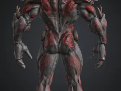 Alien Warlord Vorrak Zhul Low-poly 3D model