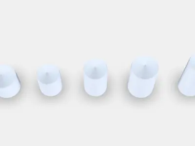 FENOMEN Unscented block candle set of 5 Low-poly 3D model