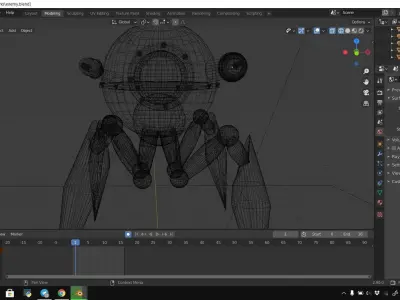 Enemy Robot Low-poly 3D model