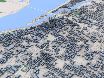 Memphis City Tennessee 3D model