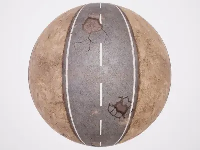 PBR Desert Road Texture Texture