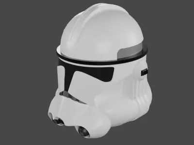 Star Wars Clone Trooper Helmet Low-poly 3D model
