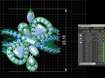 Diamond Ring for Women 3D print model 25