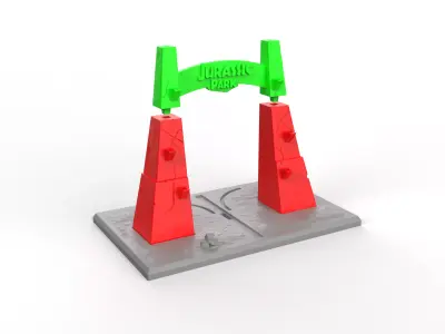 Jurassic Park Gate 3D print model