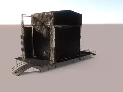 Outdoor Concert Stage 3D model