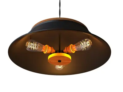 Pendant lamp  Urban light D500 Black 3D model