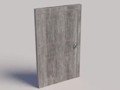 Old Dirty Door Low-poly 3D model