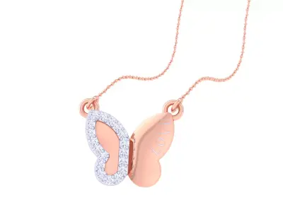 Kids Butterflies Pendants 3dm STL OBJ FBX Renders Details 3D print model