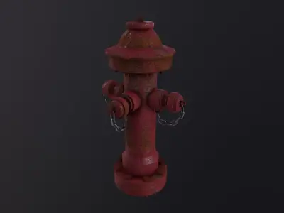 Fire Hydrant 3D Model Low-poly 3D model