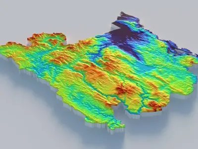 Montenegro Terrain Country 3D model