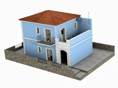 Tho Storey Building - House Low-poly 3D model