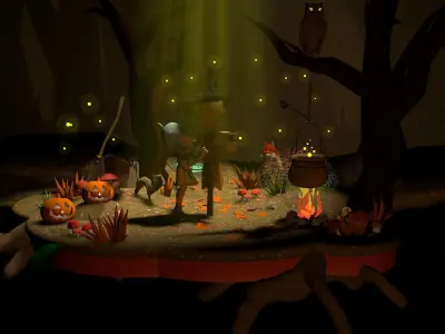 BABA YAGA HALLOWEEN 3D model