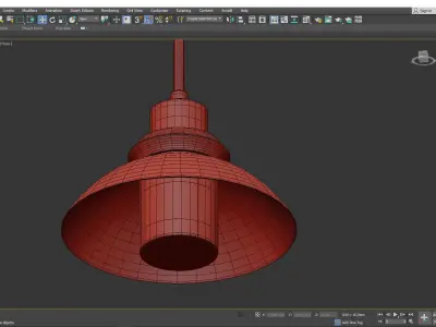 Staccato Adjustable Large Pendant Light Low-poly 3D model