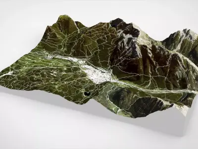 Cityscape Mittenwald Bavaria Germany 3D model