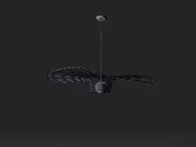 Straw Hat Lamp 3D model