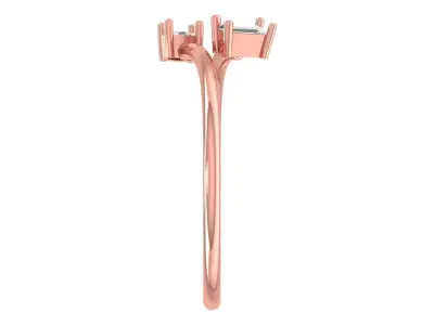 Women Light Weight Band Ring 3D print model 5