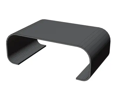 Sci-fi Table and Chair Low-poly 3D model