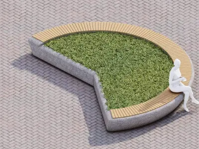 Outside bench  3D model