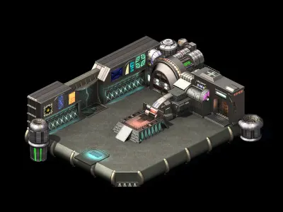 Sci Fi Building - Academy of Sciences Interior 02 3D model